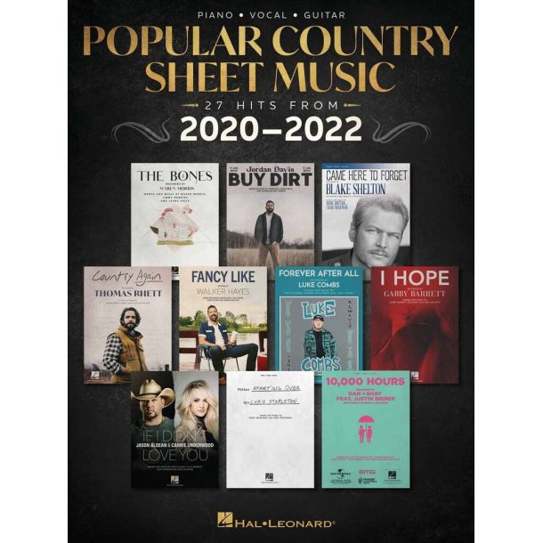 Popular Country Sheet Music : 27 Hits from 2020-2022