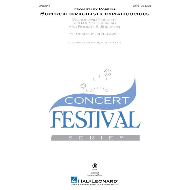 Supercalifragilisticexpialidocious : from Mary Poppins