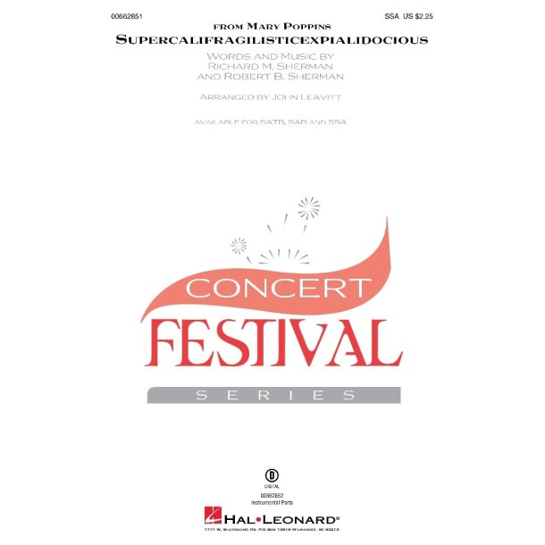 Supercalifragilisticexpialidocious : from Mary Poppins