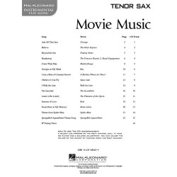 Hal Leonard Instrumental Play-Along: Movie Music (Tenor Saxophone)
