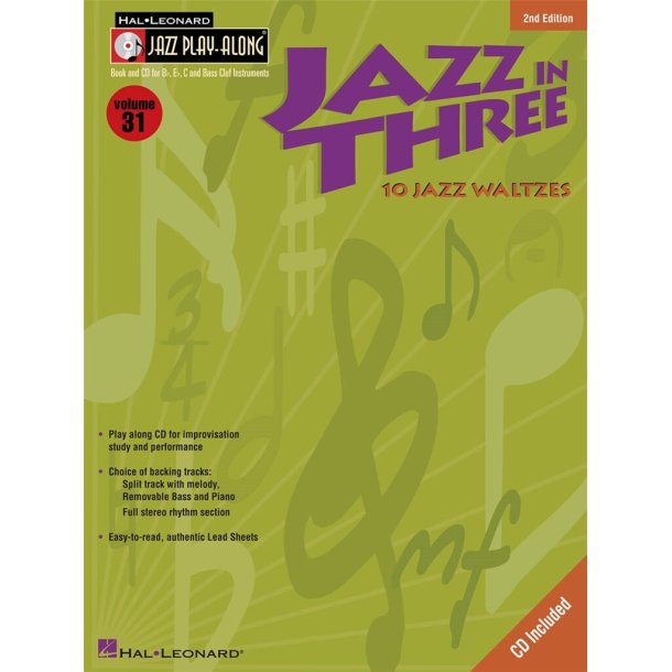 Jazz in Three - Second Edition : Jazz Play-Along Volume 31