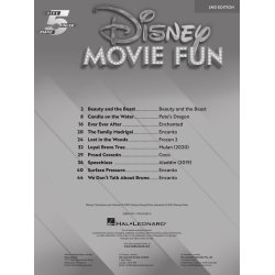 Disney Movie Fun : Five Finger Piano - 2nd Edition - 10 Favorites