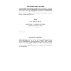 Winter Is Past : Judith Clurman Choral Series