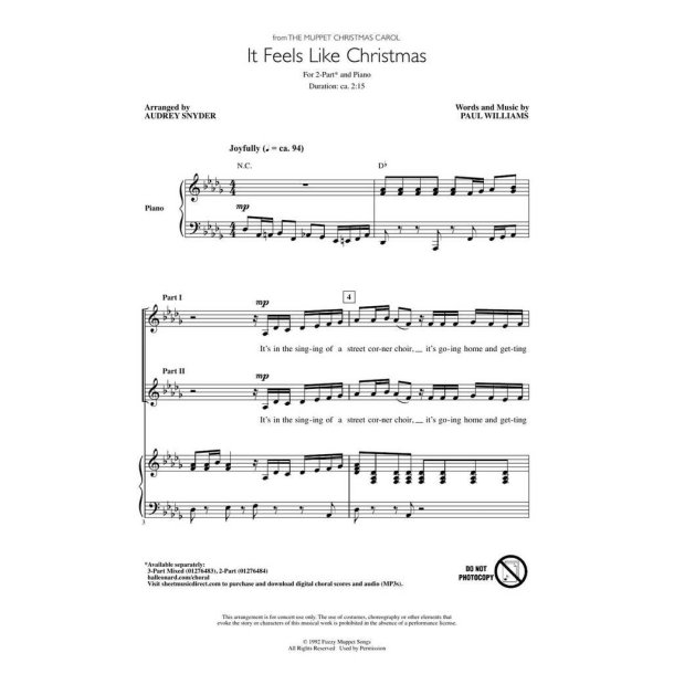 It Feels Like Christmas : (from The Muppet Christmas Carol) Discovery Level 1