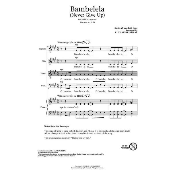 Bambelela (Never Give Up)