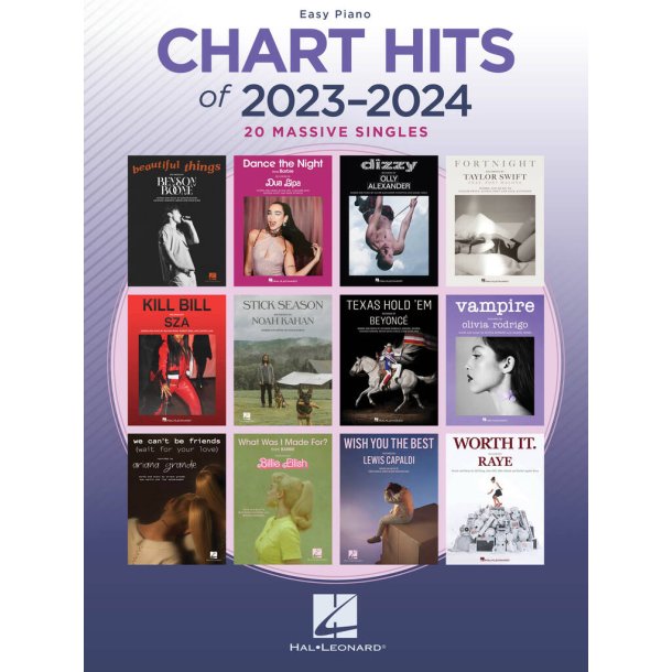 Chart Hits of 2023-2024 Easy Piano