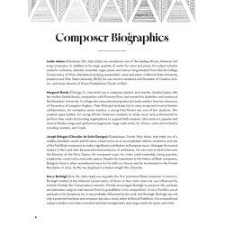 Black Composers in Art Song