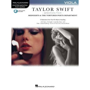 Taylor Swift - Selections from Midnights & : The Tortured Poets Department Viola Play-Along Book with Online Audio