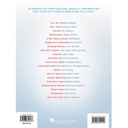 Chart Hits of 2024-2025 Easy Piano