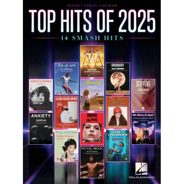 Top Hits of 2025 14 Smash Hits Piano, Vocal and Guitar
