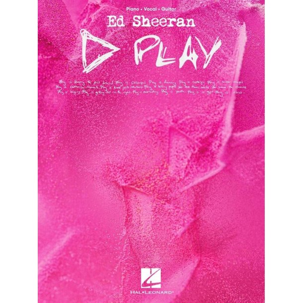 Ed Sheeran - Play - Piano, Vocal and Guitar