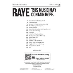 Raye - This Music May Contain Hope Sheet Music Essentials
