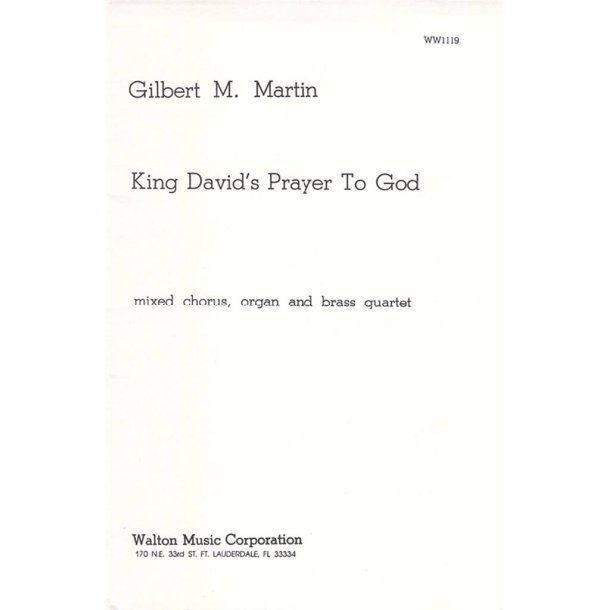 King David's Prayer to God