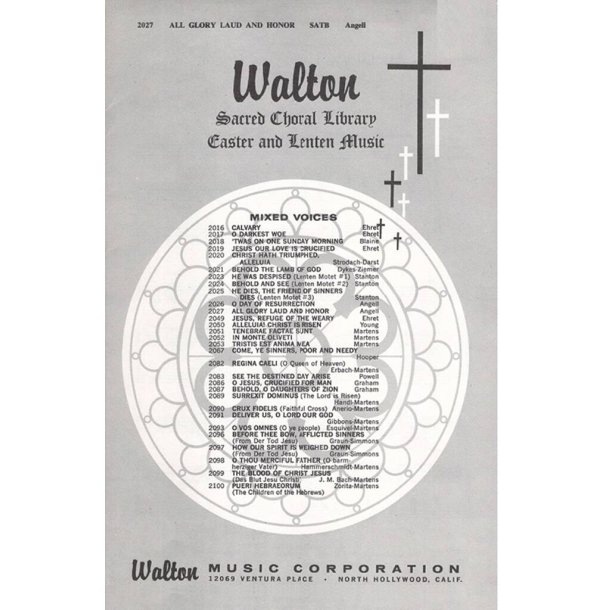 All Glory, Laud and Honor