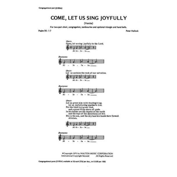 Come, Let Us Sing Joyfully