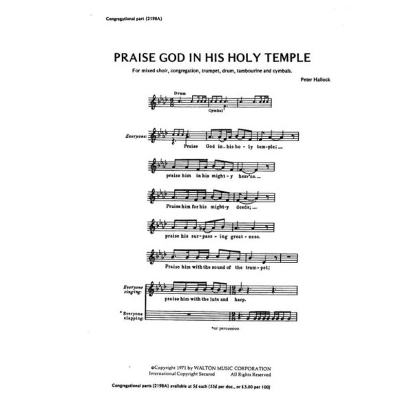 Praise God in His Holy Temple