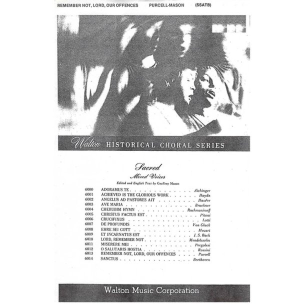 Remember Not, Lord, Our Offences