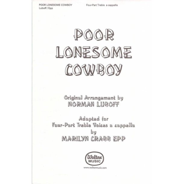 Poor Lonesome Cowboy