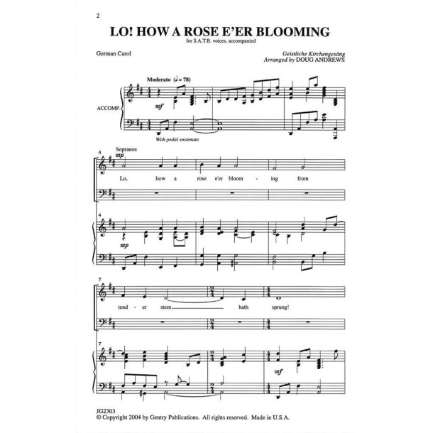 Lo, How a Rose E'er Blooming