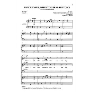 Henceforth, When You Hear His Voice