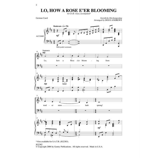 Lo, How a Rose E'er Blooming