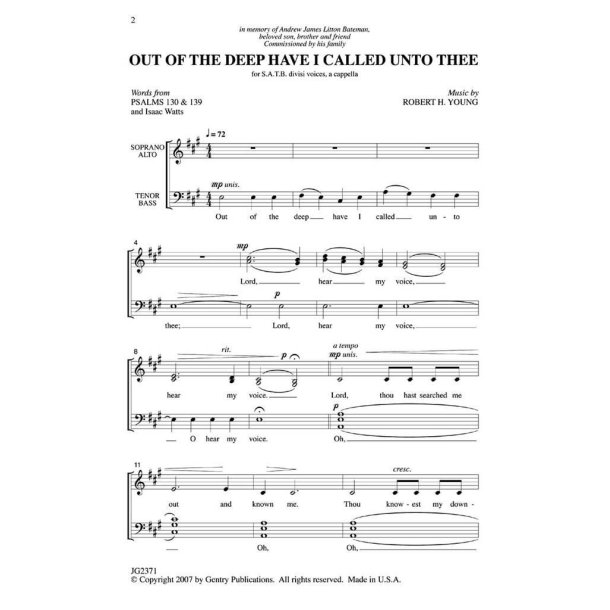 Out of the Deep I Have Called unto Thee