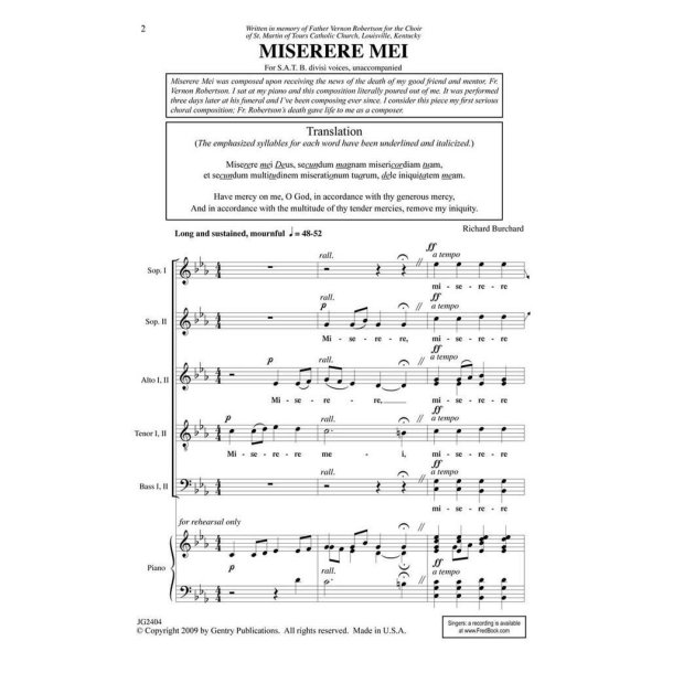 Miserere Mei : The Bruce Rogers Choral Series