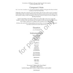 The Great War Symphony (Medley for Brass Band) : (Fulll Score)