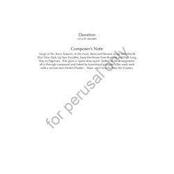 Songs of the Brave (for Brass Band or Wind Band) : (Vocal Score)