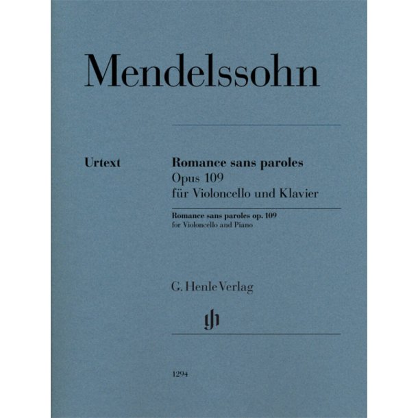 Romance sans paroles op. 109 : for Violoncello and Piano, with marked and unmarked string part
