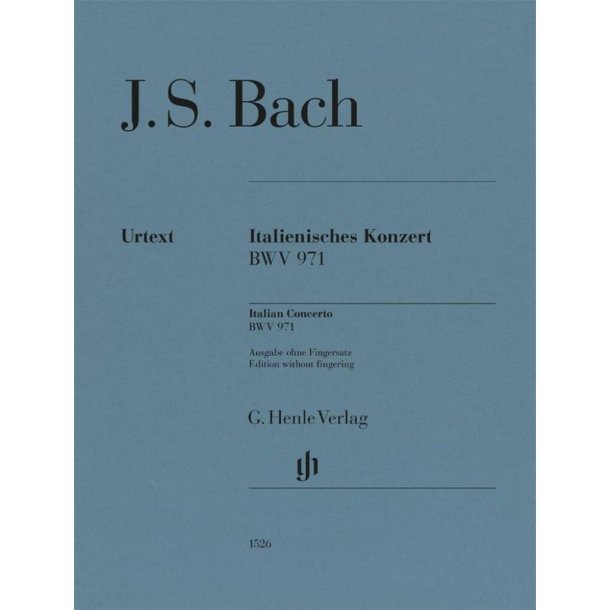 Italienisches Konzert BWV 971 : Urtextausgabe ohne Fingersatz