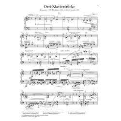 Drei Klavierst&uuml;cke : Opus 11