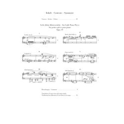 Sechs Kleine klavierst&uuml;cke : Opus 19