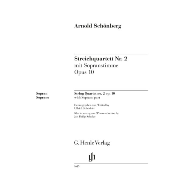 Streichquartett Nr. 2 op. 10 mit Sopranstimme : Piano reduction of the 3rd and 4th movement