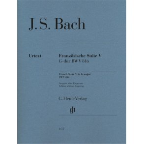 Französische Suite V - D-moll BWV 816 : Ausgabe Ohne Fingersatz