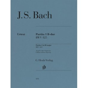Partita 1 B-dur - BWV 825 : Ausgabe ohne Fingersatz