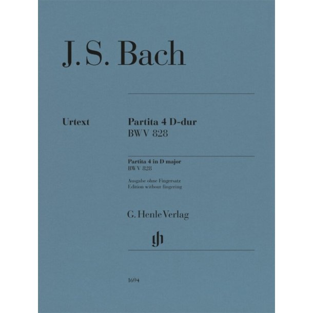 Partita 4 D-Dur BWV 828 : Ausgabe Ohne Fingersatz