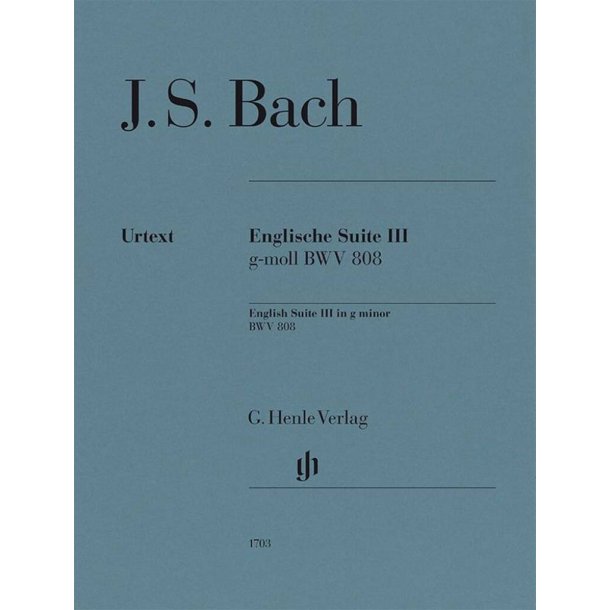 Englische Suiten BWV 806-811 : Englische Suite Nr. 3 g-moll BWV 808