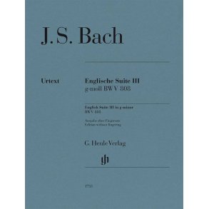 Englische Suiten BWV 806-811 - Without Fingering : Englische Suite Nr. 3 g-moll BWV 808