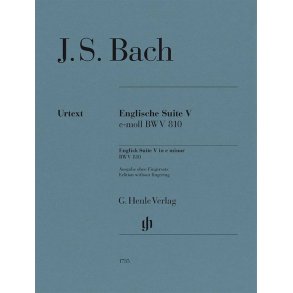 Englische Suiten BWV 806-811 - Without Fingering : Englische Suite Nr. 5 e-moll BWV 810