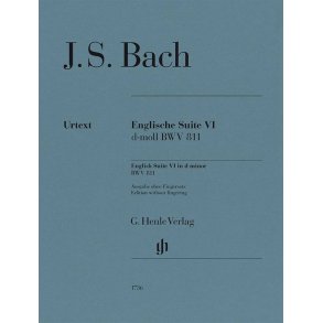 Englische Suiten BWV 806-811 - Without Fingering : Englische Suite Nr. 6 d-moll BWV 811