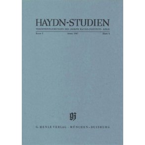 Haydn-Studien Bd. 1 Heft 4 : Haydn Studies Vol. 1 No. 4