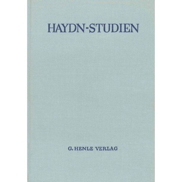 Haydn-Studien Einb.-Decke 1 : Haydn Studies Cover 1