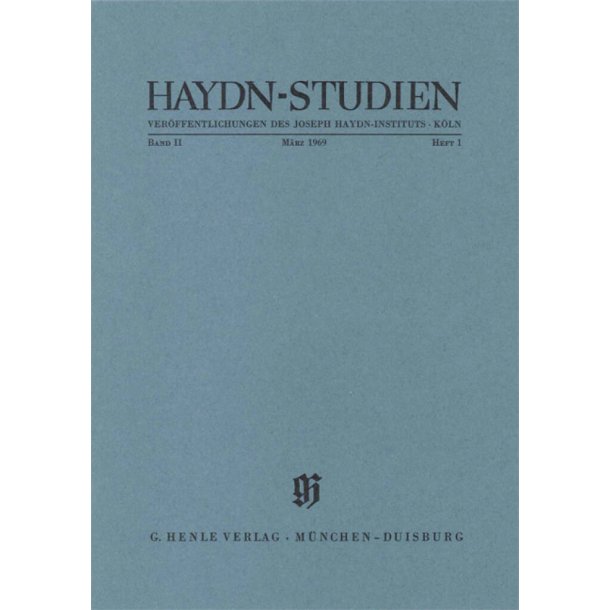 Haydn-Studien Bd. 2 Heft 1 : Haydn Studies Vol. 2 No. 1