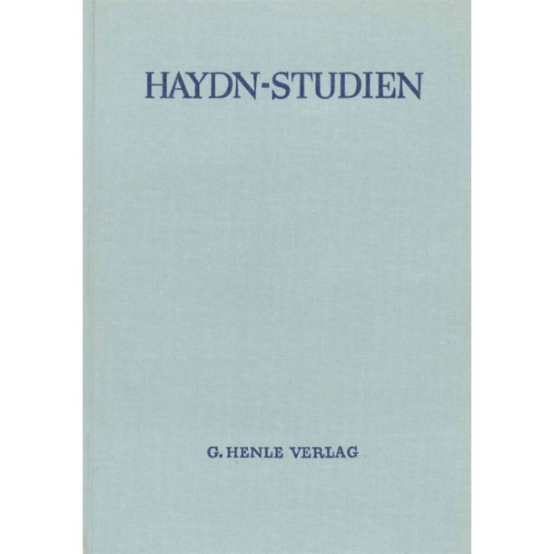 Haydn-Studien Einb.-Decke 3 : Haydn Studies Cover 3