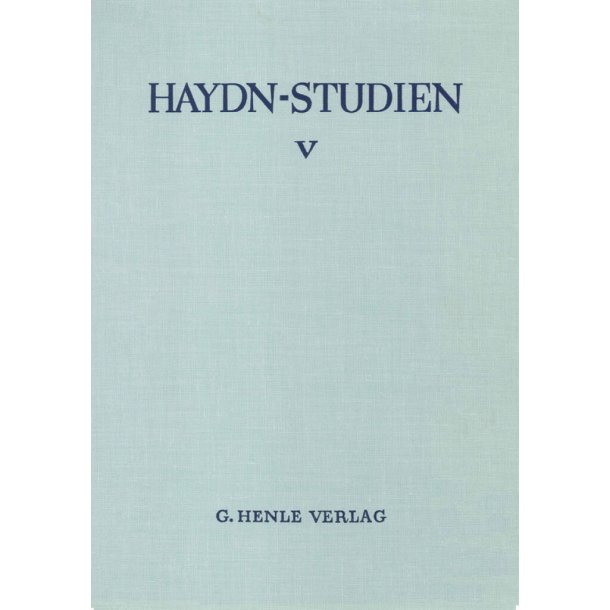 Haydn-Studien Einb.-Decke 5 : Haydn Studies Cover 5