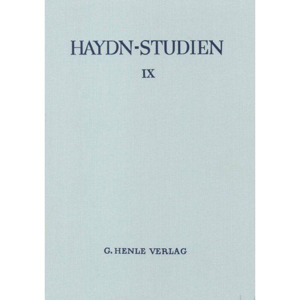 Haydn Studien Einb.-Decke 9 : Haydn Studies Cover 9