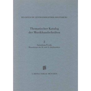 KBM 14/2-Sammlung Proske, Manuskripte 18 u. 19Jh : Catalogues of Music Collections in Bavaria