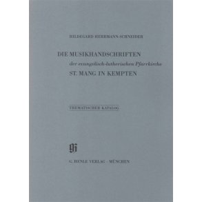 KBM 19 Evangelisch-lutherische Pfarrkirche St Mang : Catalogues of Music Collections in Bavaria