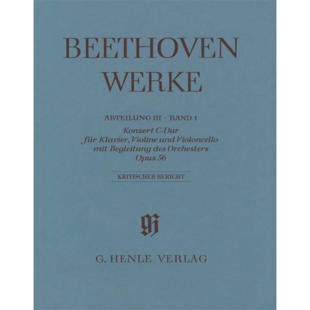 Concerto C major op. 56 : for Piano, Violin, Violoncello and Orchestra